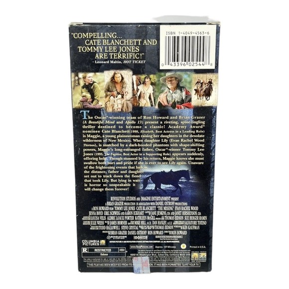 The Missing (VHS, 2004) Tommy Lee Jones, Cate Blanchett, Ron Howard - Picture 2 of 3